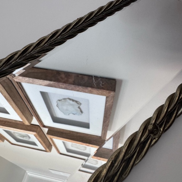 MCM brass mirror candle wall sconce - Picture 4 of 7